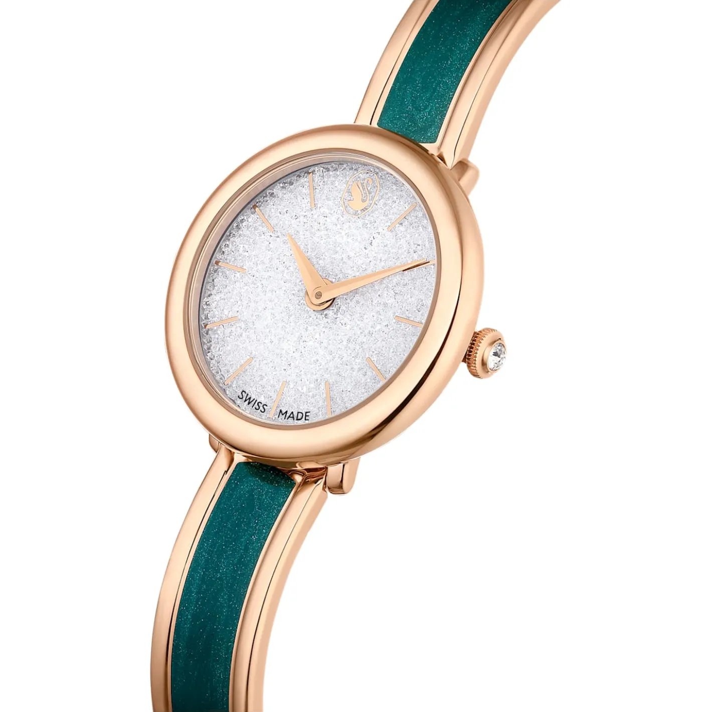 Crystalline bangle watch