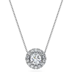 Eternity halo solitaire pendant