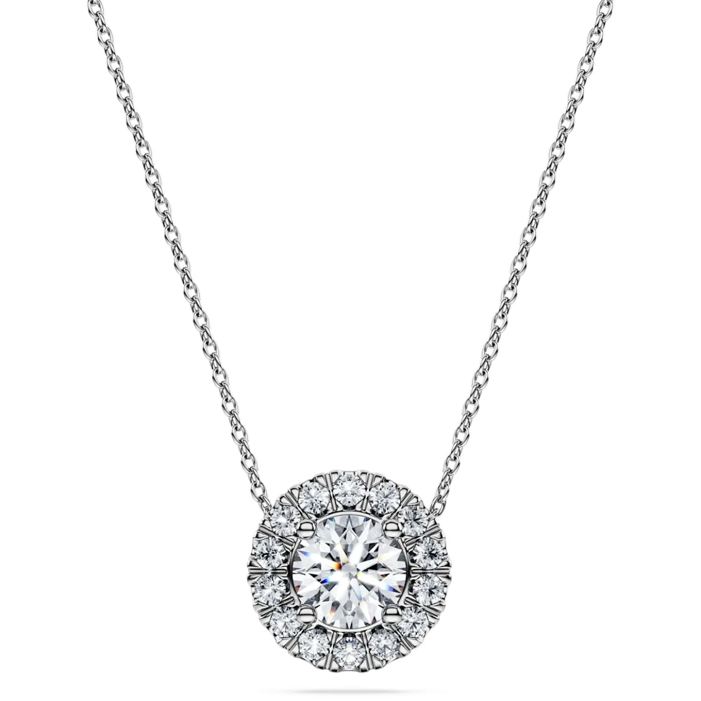 Eternity halo solitaire pendant