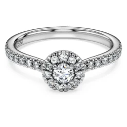 Eternity halo solitaire ring