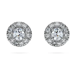 Eternity halo stud earrings
