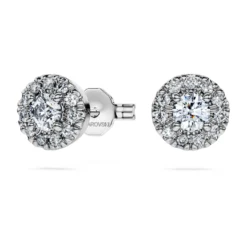 Eternity halo stud earrings