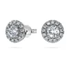 Eternity halo stud earrings