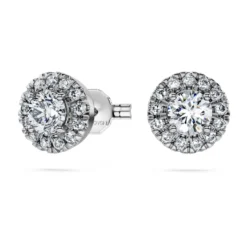 Eternity halo stud earrings