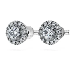Eternity halo stud earrings
