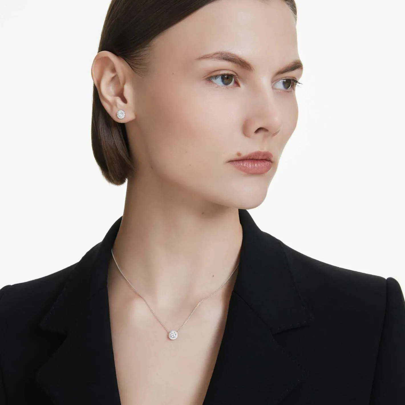 Eternity halo stud earrings