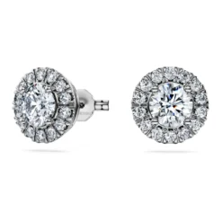 Eternity halo stud earrings