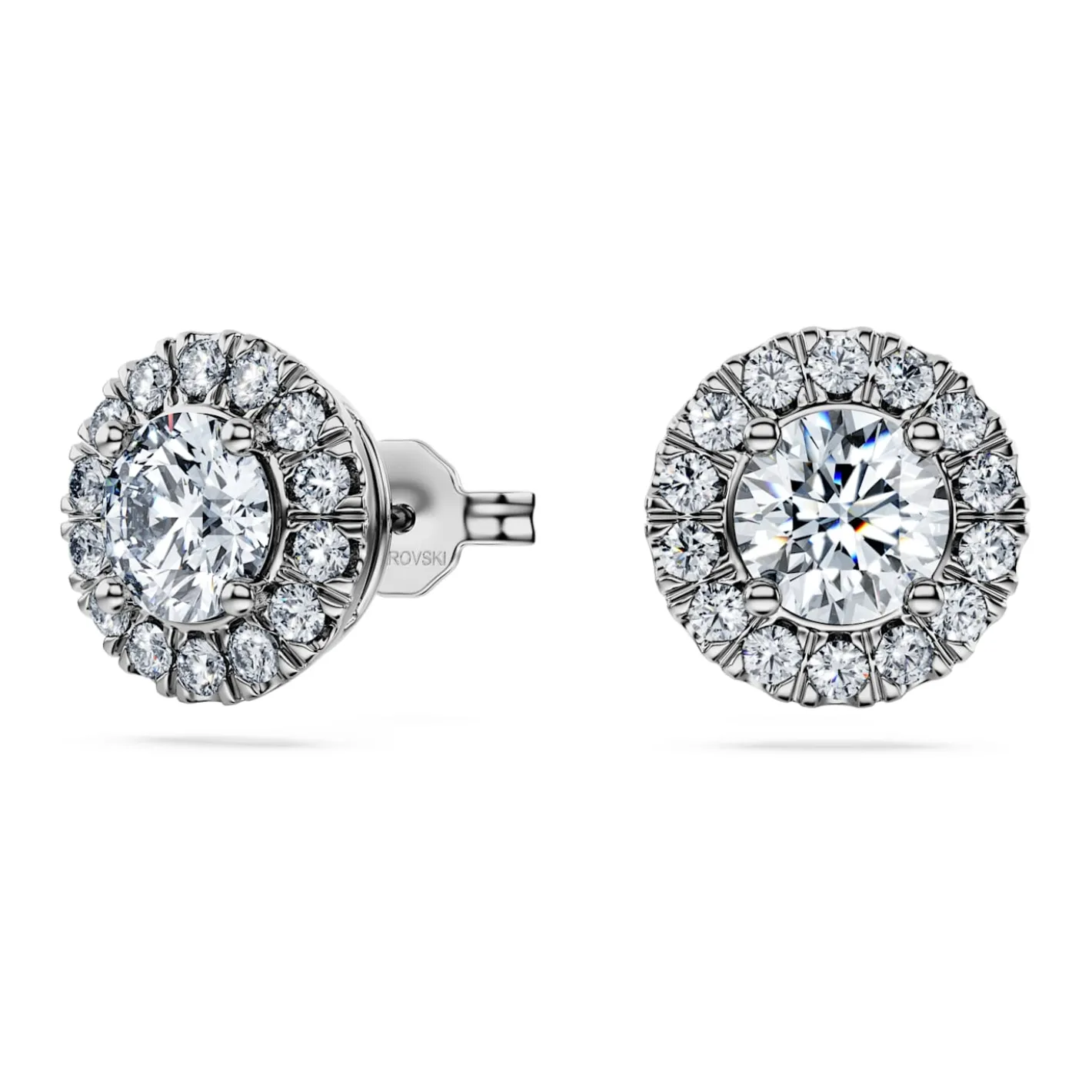 Eternity halo stud earrings