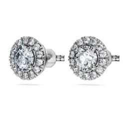 Eternity halo stud earrings