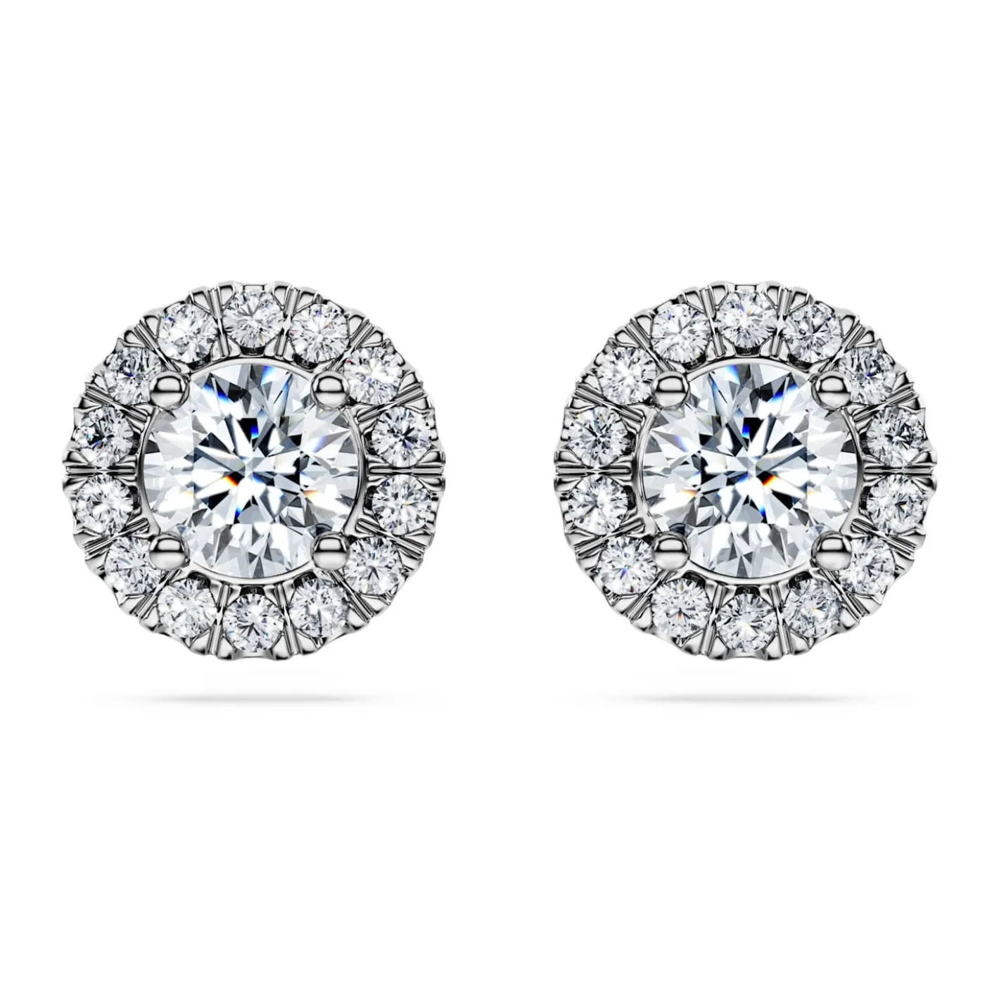 Eternity halo stud earrings