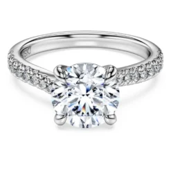 Eternity solitaire ring