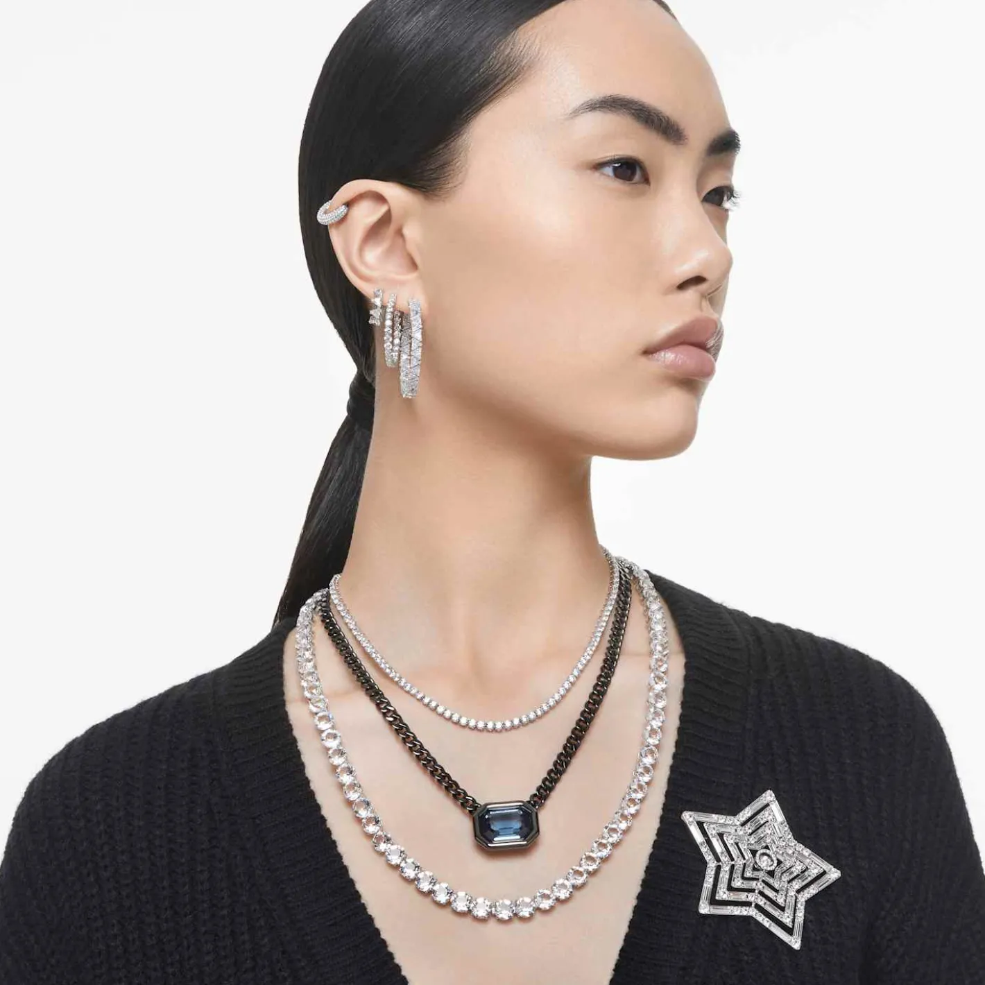 Matrix hoop earrings