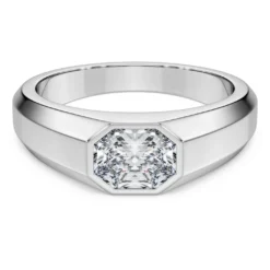 Octagon band ring