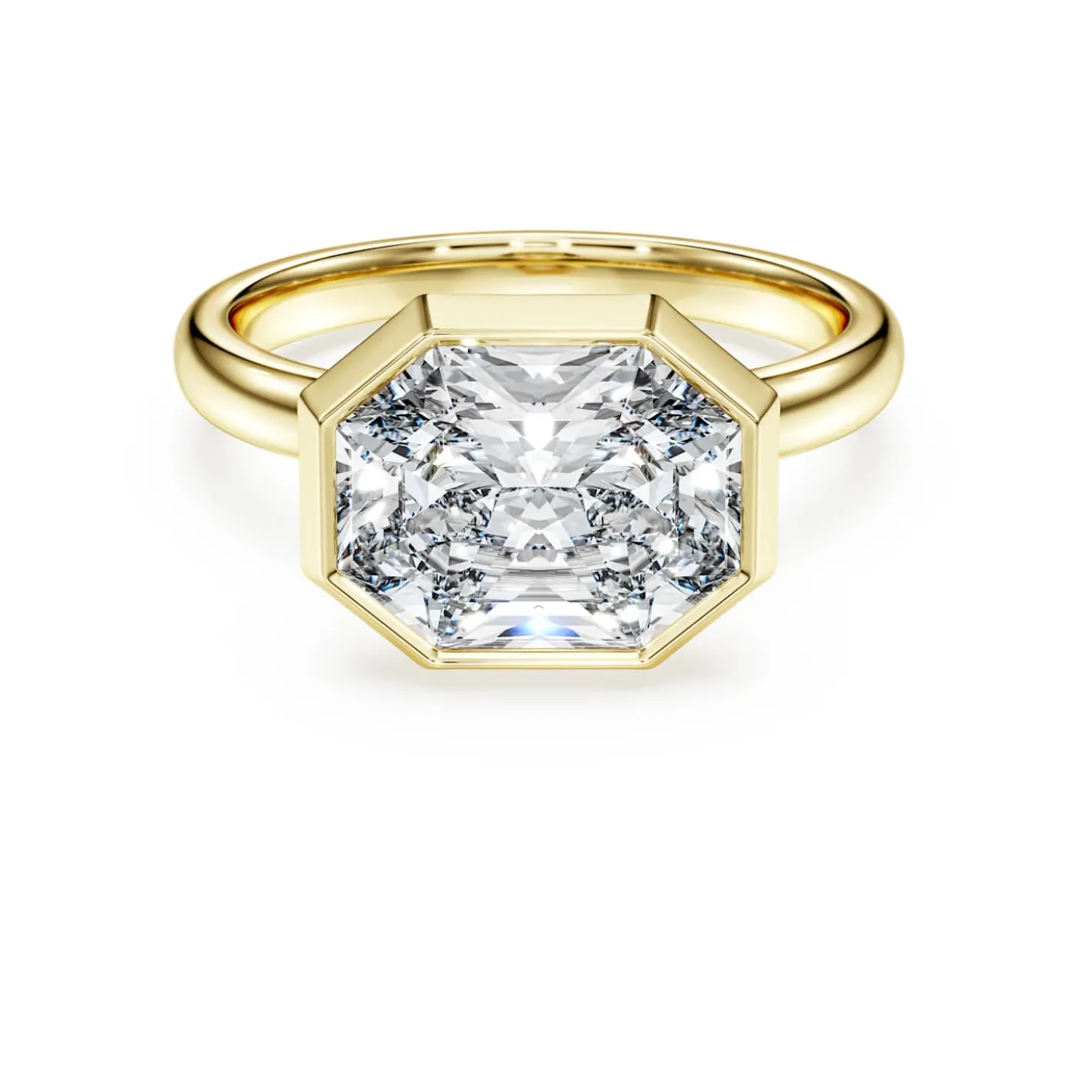 Octagon bezel ring