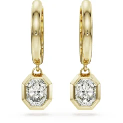 Octagon drop earrings