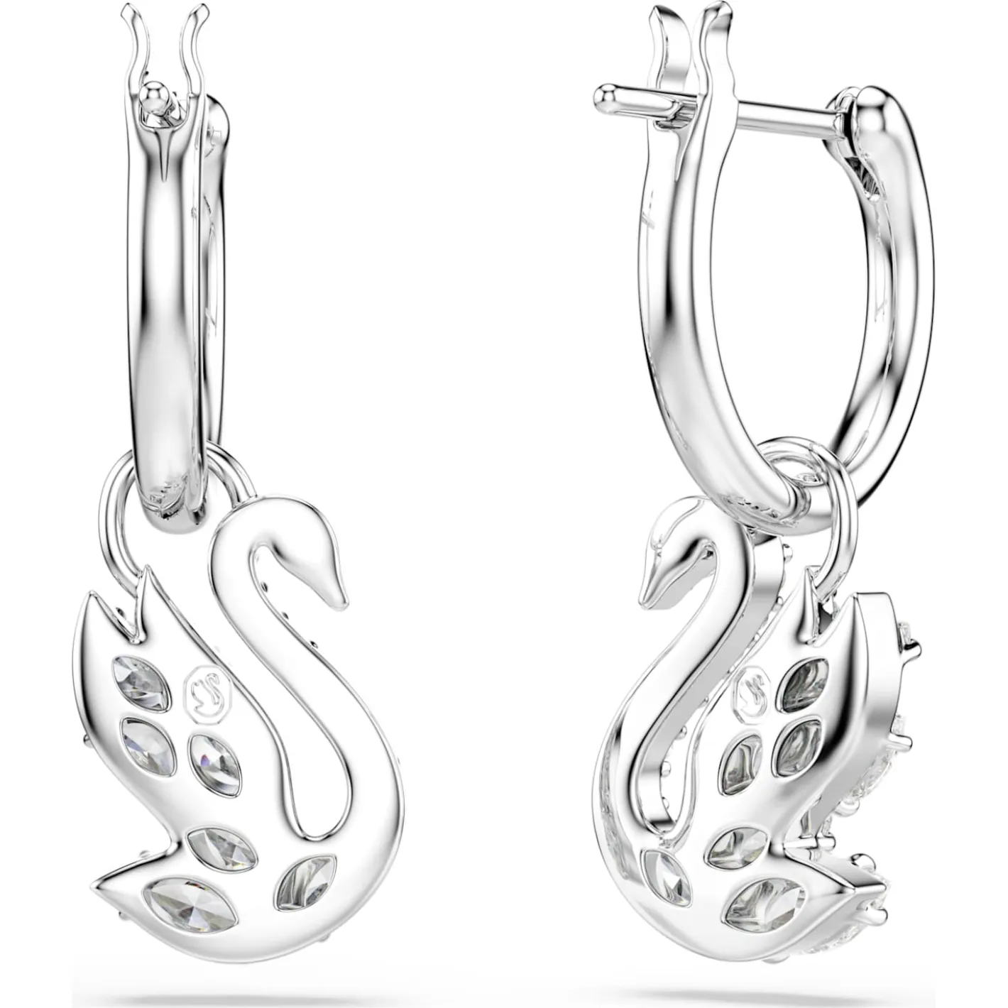 Swan drop earrings