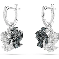 Swan drop earrings