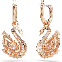 Swan drop earrings
